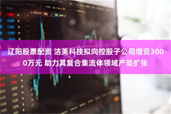 辽阳股票配资 洁美科技拟向控股子公司增资3000万元 助力其复合集流体领域产能扩张