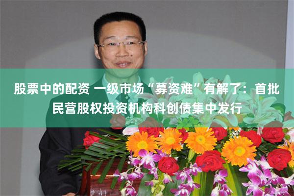 股票中的配资 一级市场“募资难”有解了：首批民营股权投资机构科创债集中发行